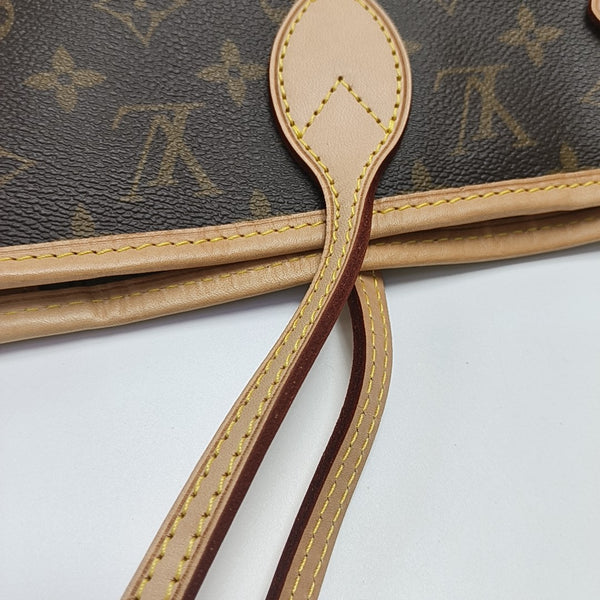 Authenticated pre-owned NEVERFULL MM Monogram Coated Canvas Brown - Tote Bag at Looply