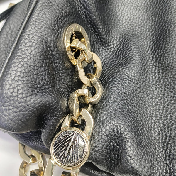 Leather Shoulder Bag Black