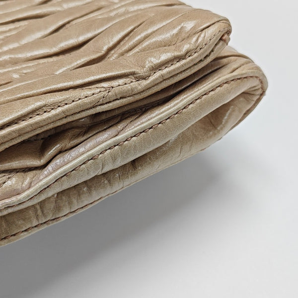 Miu Délice Quilted Lambskin Beige