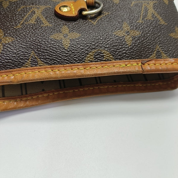 NEVERFULL GM Monogram Coated Canvas Brown