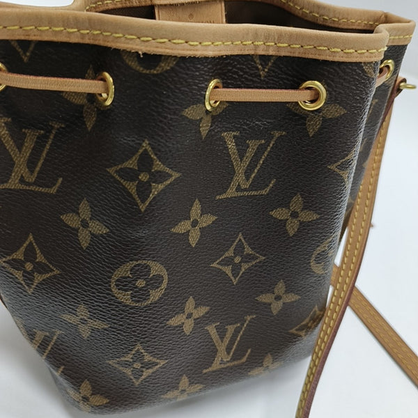 NÉONOÉ Nano Monogram Coated Canvas Brown