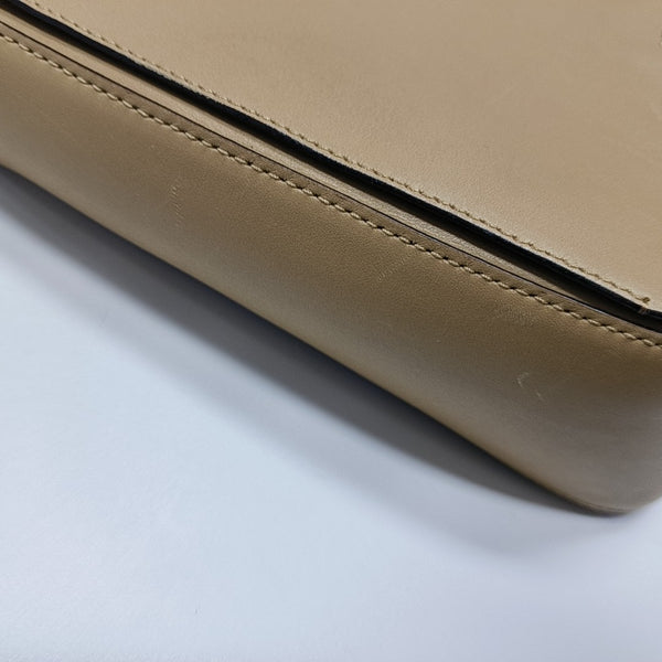 Calfskin Shoulder Bag Beige