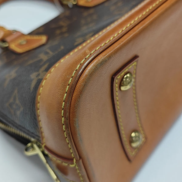 ALMA BB Monogram Coated Canvas Brown