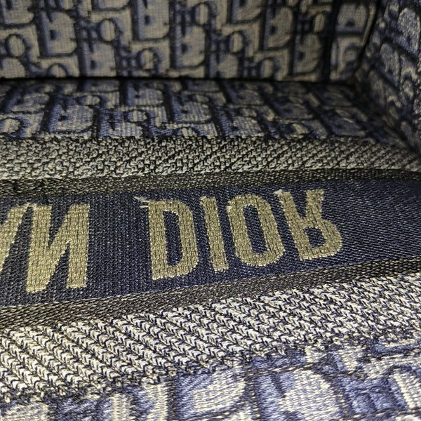 Book Tote Medium Oblique Canvas Blue