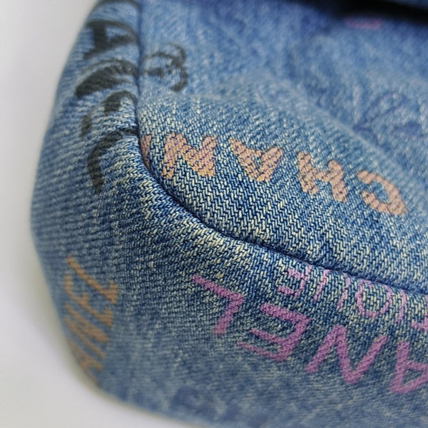CLASSIC FLAP Mini Quilted Denim Blue