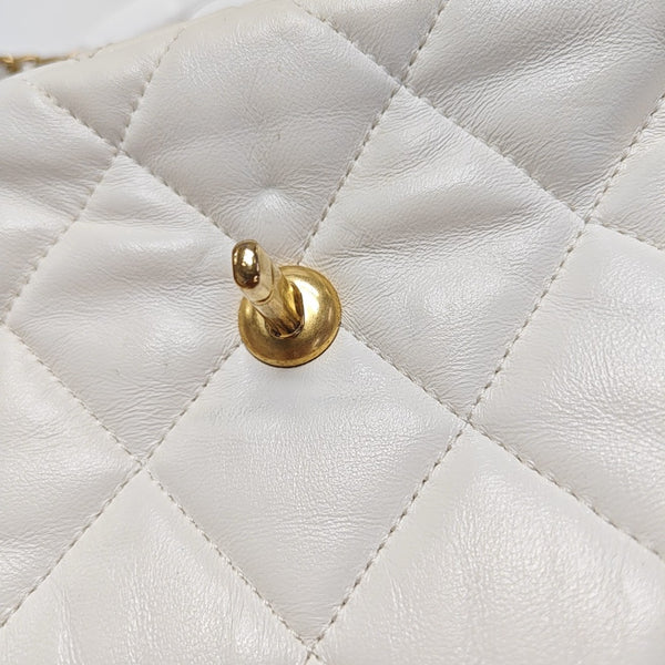 Quilted Lambskin White
