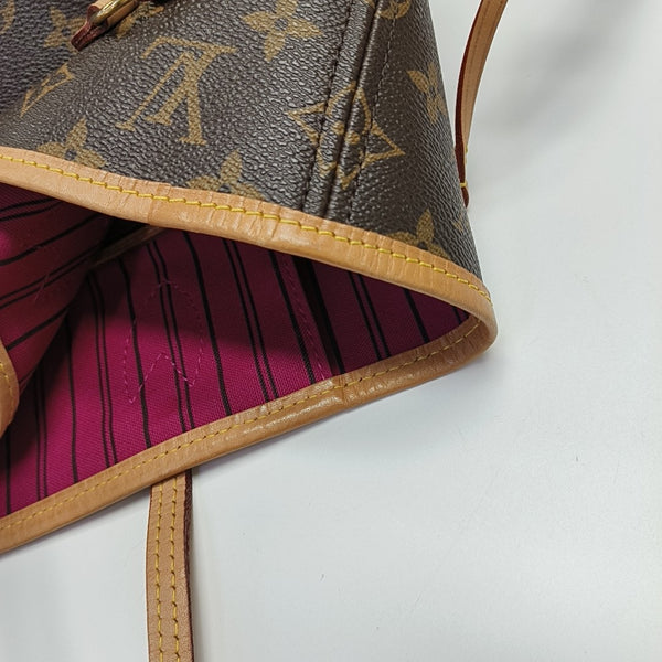 NEVERFULL MM Monogram Coated Canvas Brown