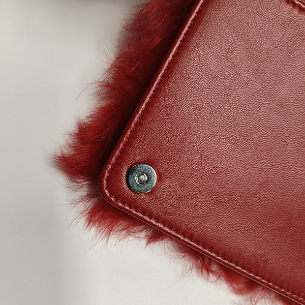 Fabric Shoulder Bag Red