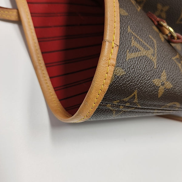 NEVERFULL MM Monogram Coated Canvas Brown