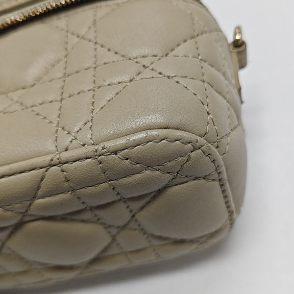 Lady Dior Super Mini Cannage Lambskin Beige