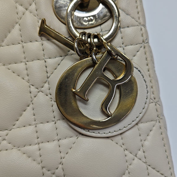 Lady Dior Mini Cannage Lambskin White