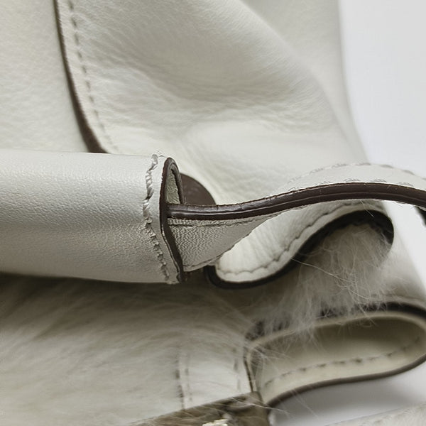 Peekaboo Large Calfskin White