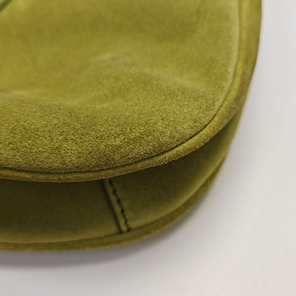 Suede Top Handle Bag Green