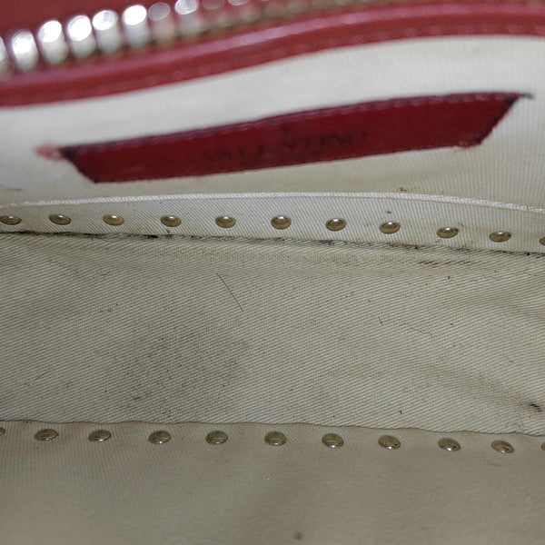 Leather Shoulder Bag Red