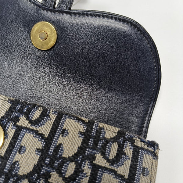 Saddle Mini Oblique Canvas Blue