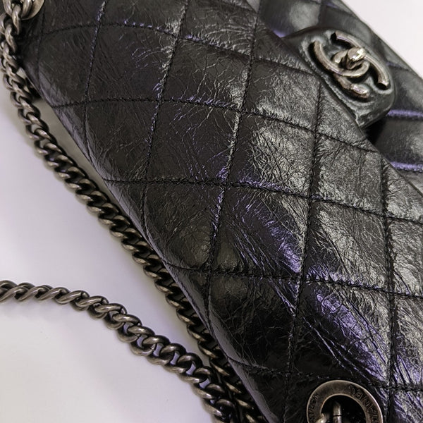 CC CROWN Quilted Calfskin Black