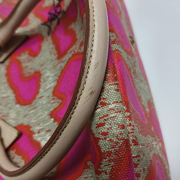 Canvas Top Handle Bag Multicolor