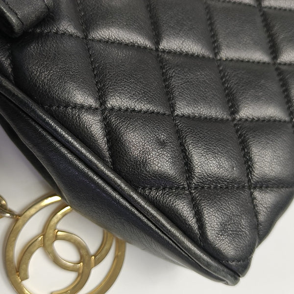Quilted Calfskin Clutch Black