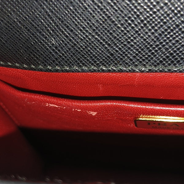 Saffiano Calfskin Shoulder Bag Black