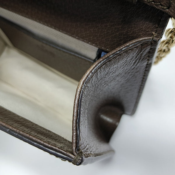 Ophidia Mini Monogram Coated Canvas Beige