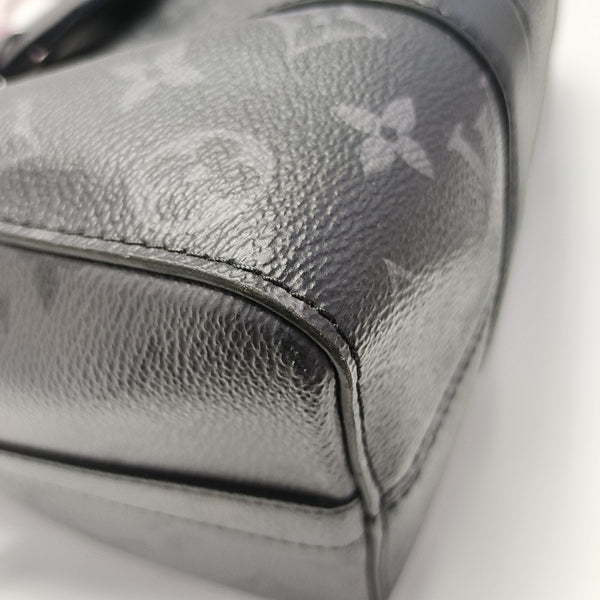 KEEPALL 25 Monogram Coated Canvas Black