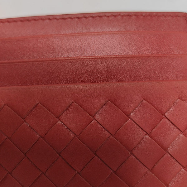 Calfskin Card Holder Red