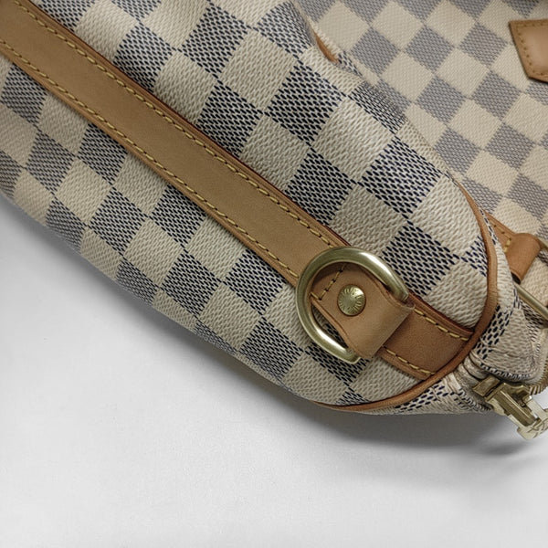 SPEEDY 25 Damier Azur Coated Canvas White