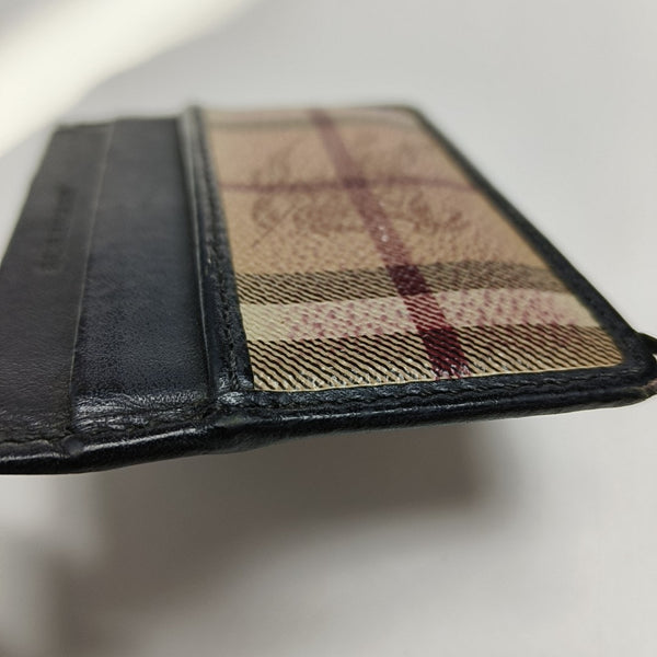 Coated Canvas Card Holder Beige