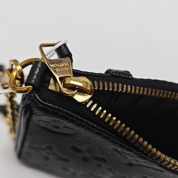 EASY POUCH ON STRAP Monogram Calfskin Black