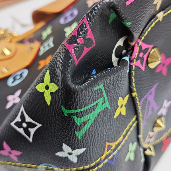 ANNIE MM Monogram Coated Canvas Black
