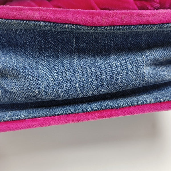 Denim Top Handle Bag Blue
