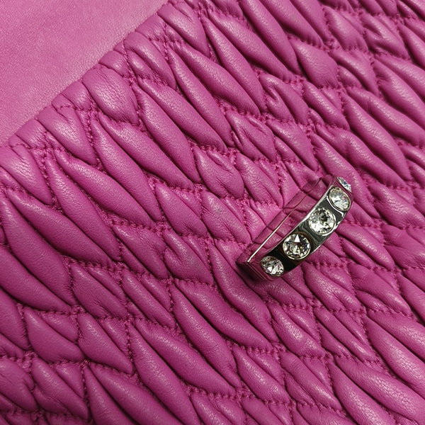 Crystal Quilted Lambskin Pink