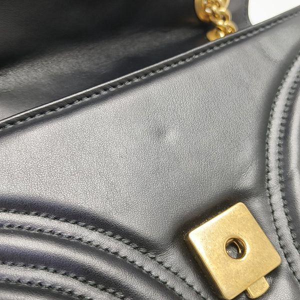 GG Marmont Small Quilted Calfskin Black