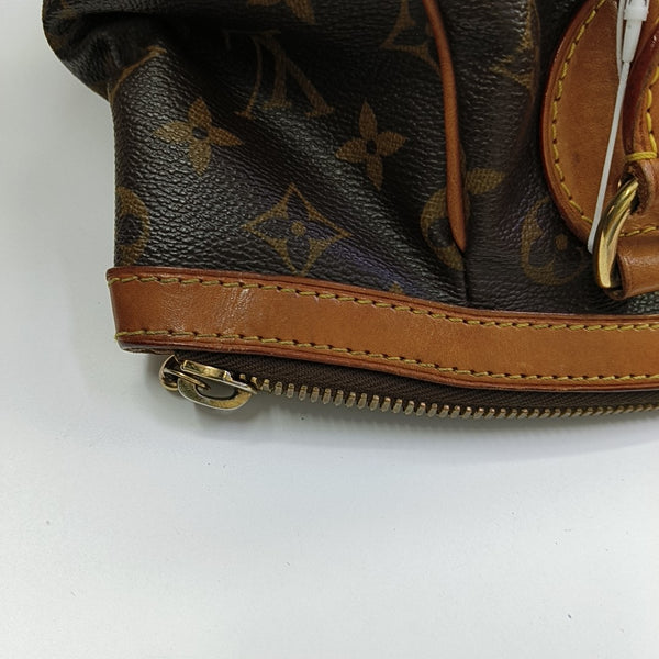 Monogram Coated Canvas Top Handle Bag Brown