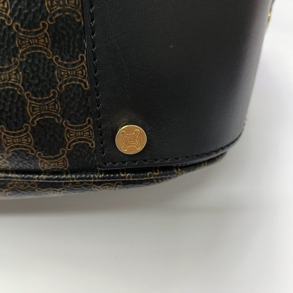 Coated Canvas Shoulder Bag Black