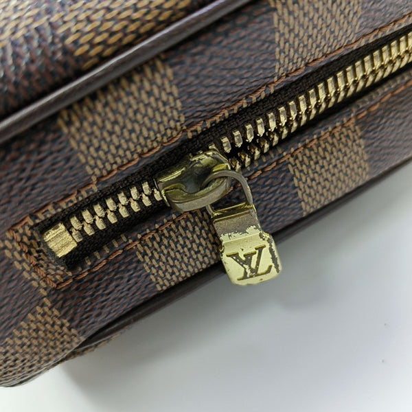 SARRIA Mini Damier Ebene Coated Canvas Brown