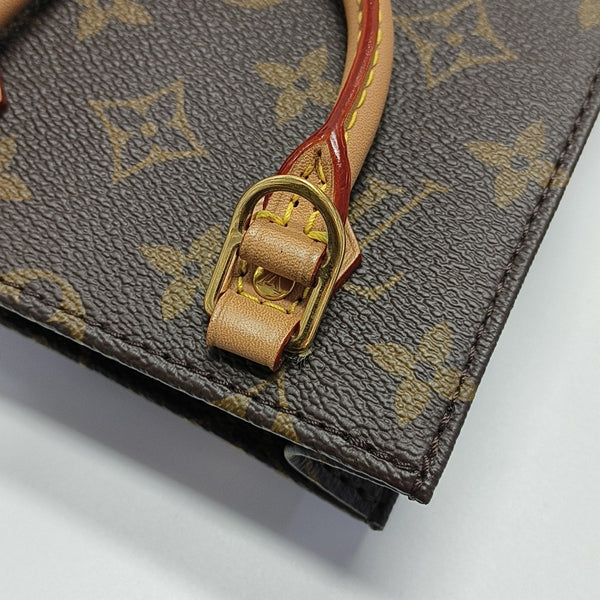 SAC PLAT Mini Monogram Coated Canvas Brown