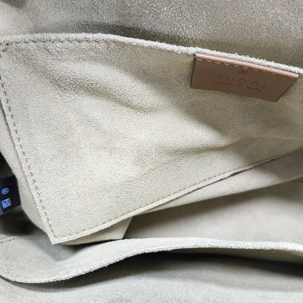 Padlock Small Monogram Coated Canvas Beige