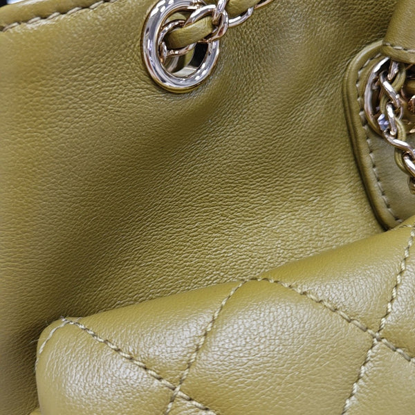 DUMA Small Quilted Calfskin Green