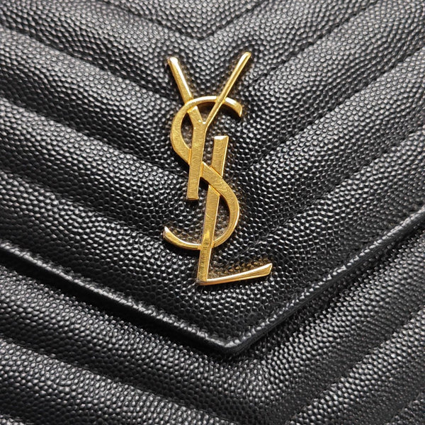 MONOGRAM Chevron Calfskin Black