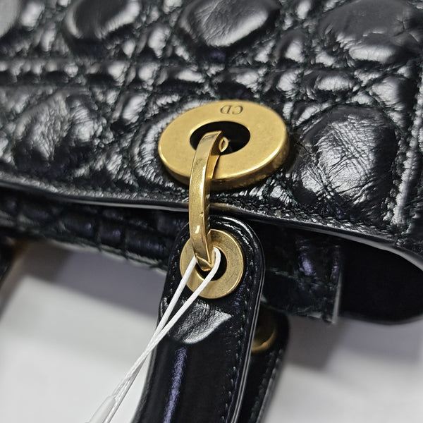 Lady Dior Small Cannage Lambskin Black
