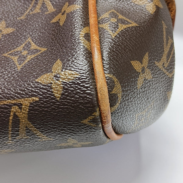 MONTORGUEI PM Monogram Coated Canvas Brown