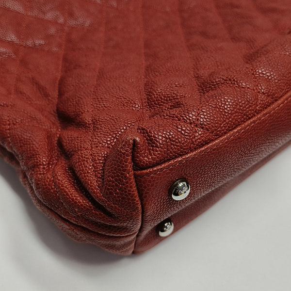 Quilted Grained Calfskin Red
