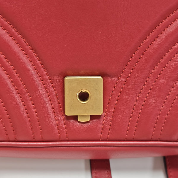 GG Marmont Medium Quilted Calfskin Red