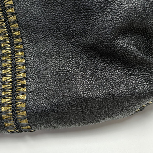 Calfskin Top Handle Bag Black