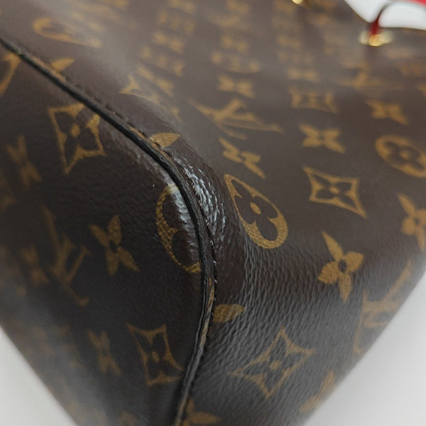 NÉONOÉ MM Monogram Coated Canvas Brown