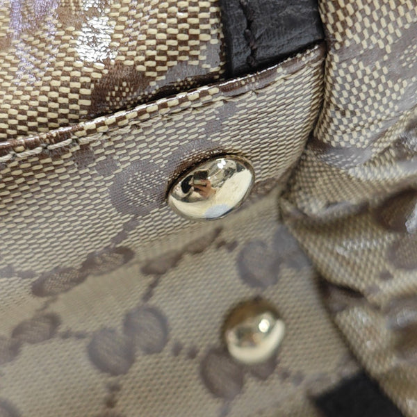 D Gold Monogram Coated Canvas Brown