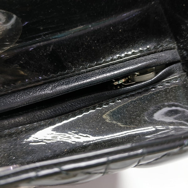 Lady Dior Large Cannage Patent Leather Black