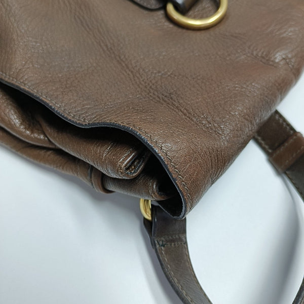 Calfskin Shoulder Bag Brown