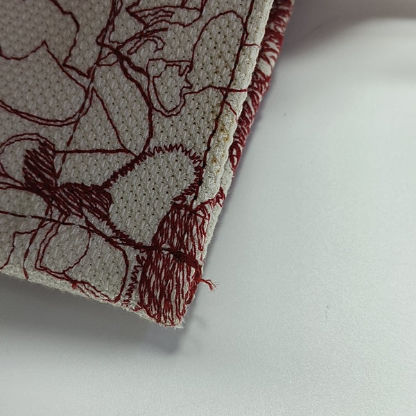 Book Tote Medium Fabric Red